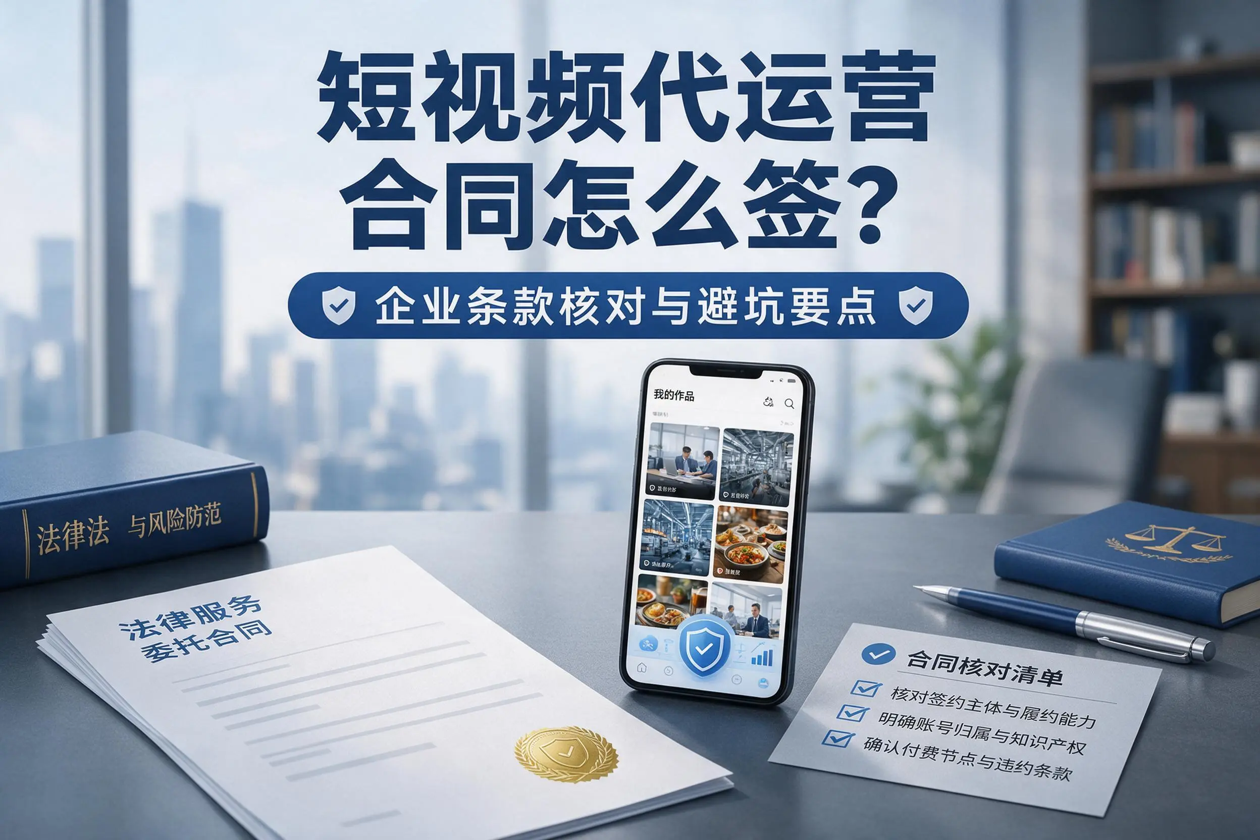短视频代运营合同怎么签?衡阳企业条款核对与避坑要点