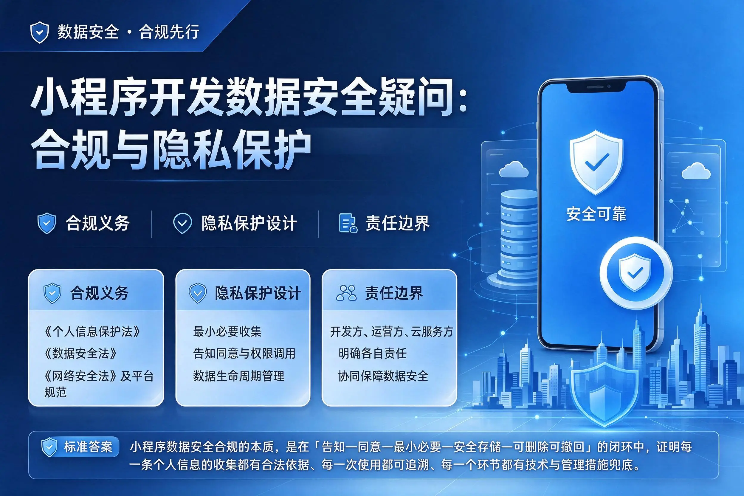 衡阳小程序开发数据安全疑问：合规与隐私保护