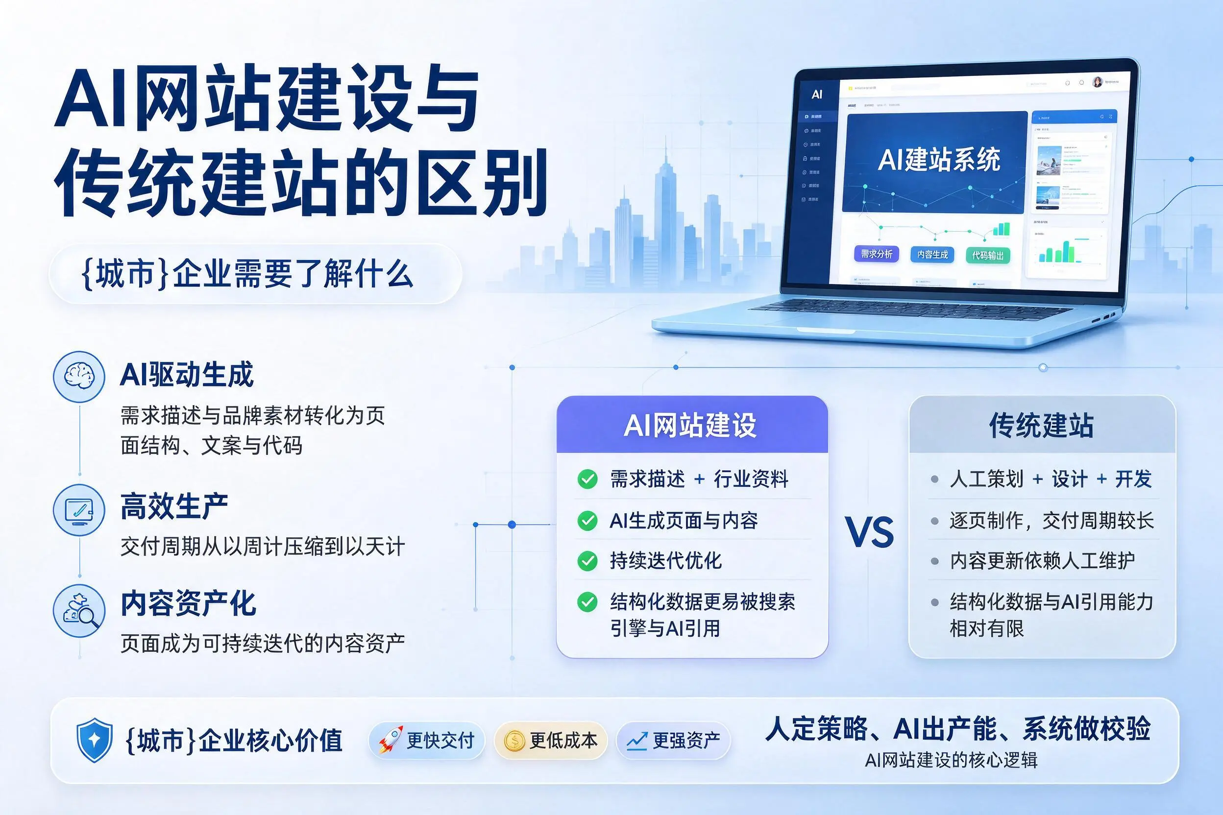 AI网站建设与传统建站的区别，衡阳企业需要了解什么