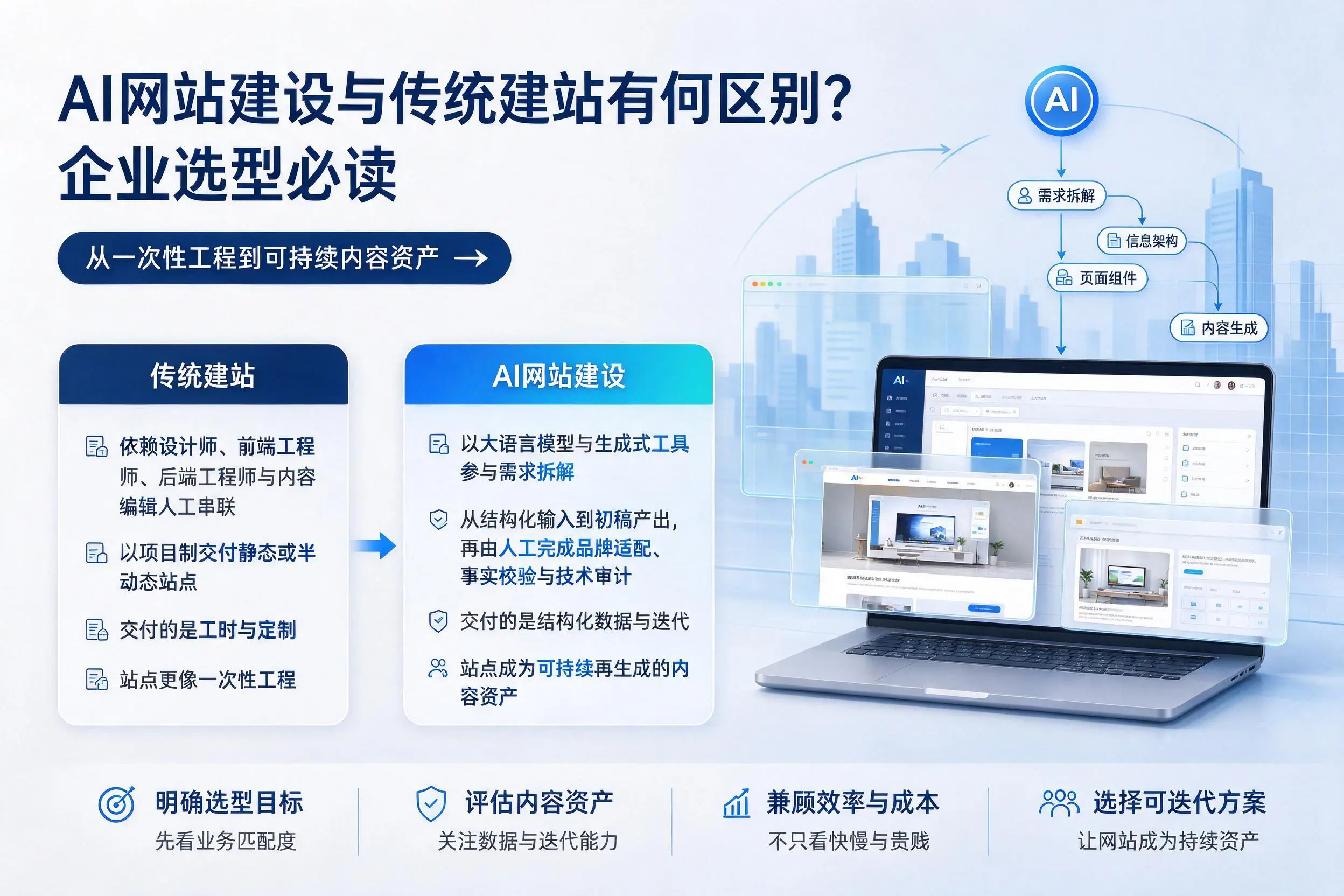 AI网站建设与传统建站有何区别？衡阳企业选型必读