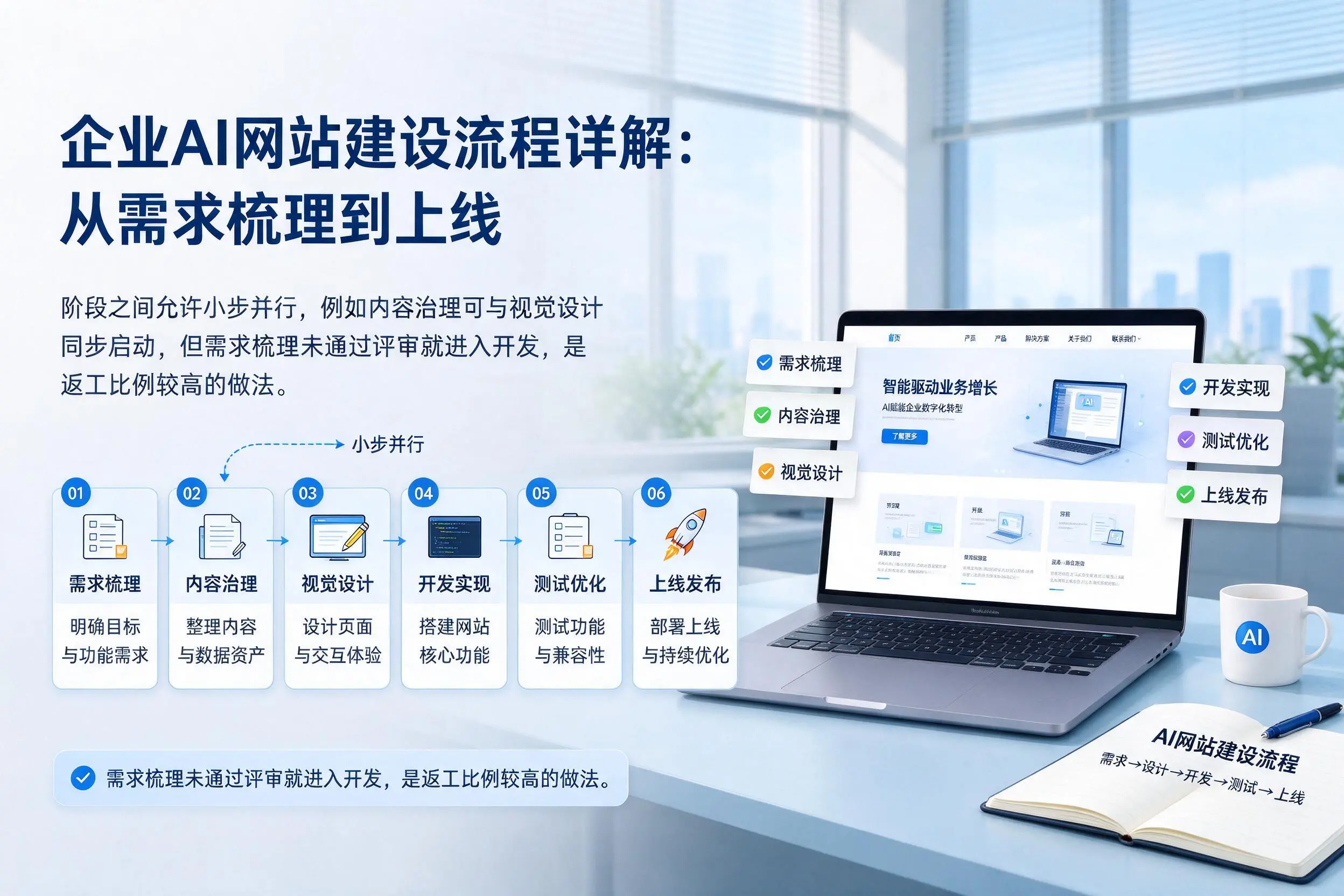 衡阳企业AI网站建设流程详解：从需求梳理到上线