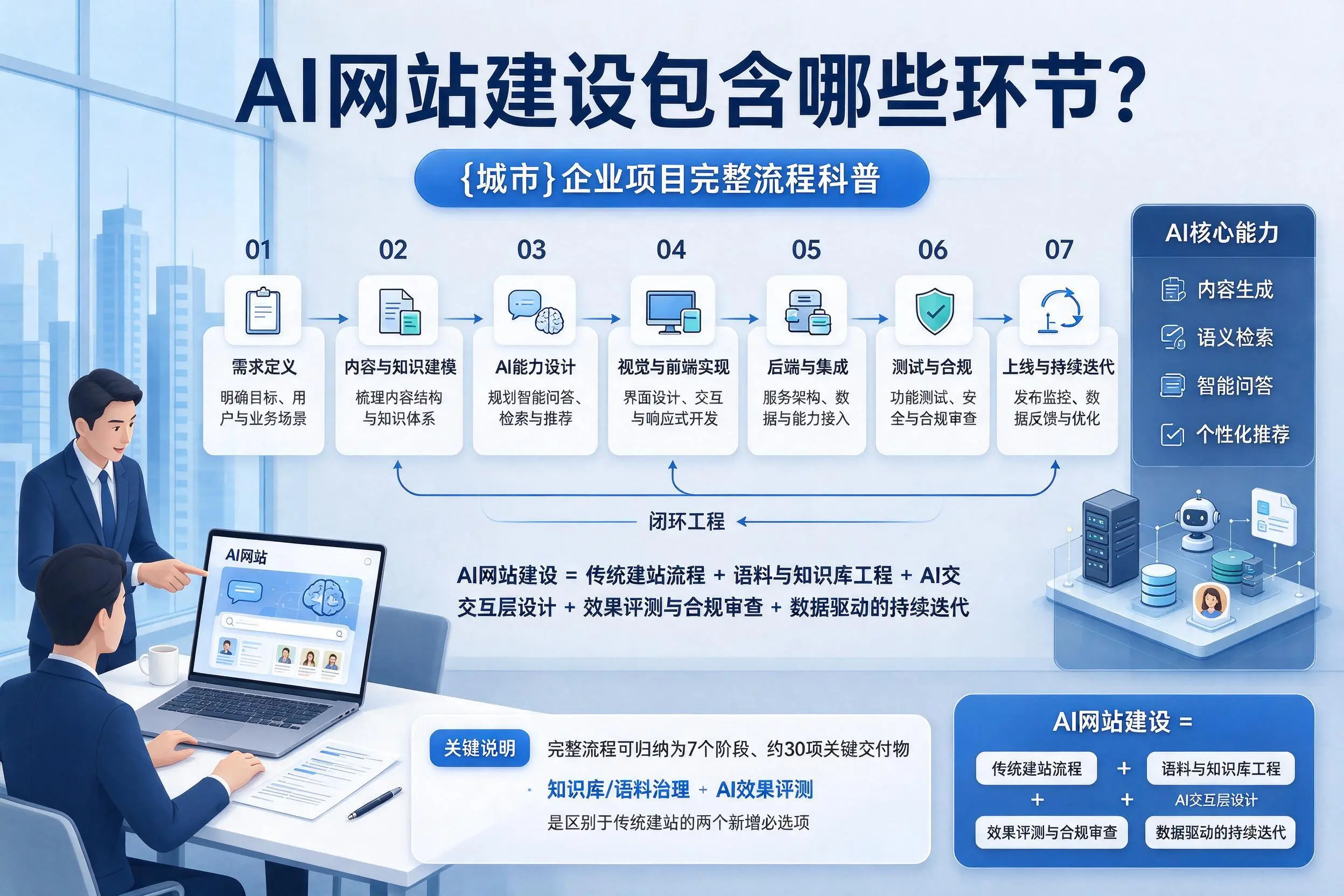 AI网站建设包含哪些环节？衡阳企业项目完整流程科普