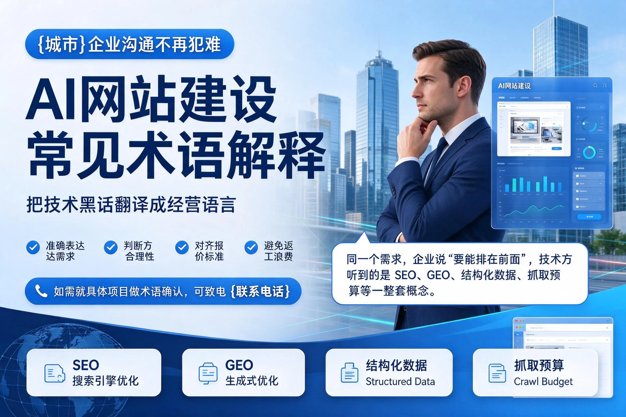 AI网站建设常见术语解释，衡阳企业沟通不再犯难