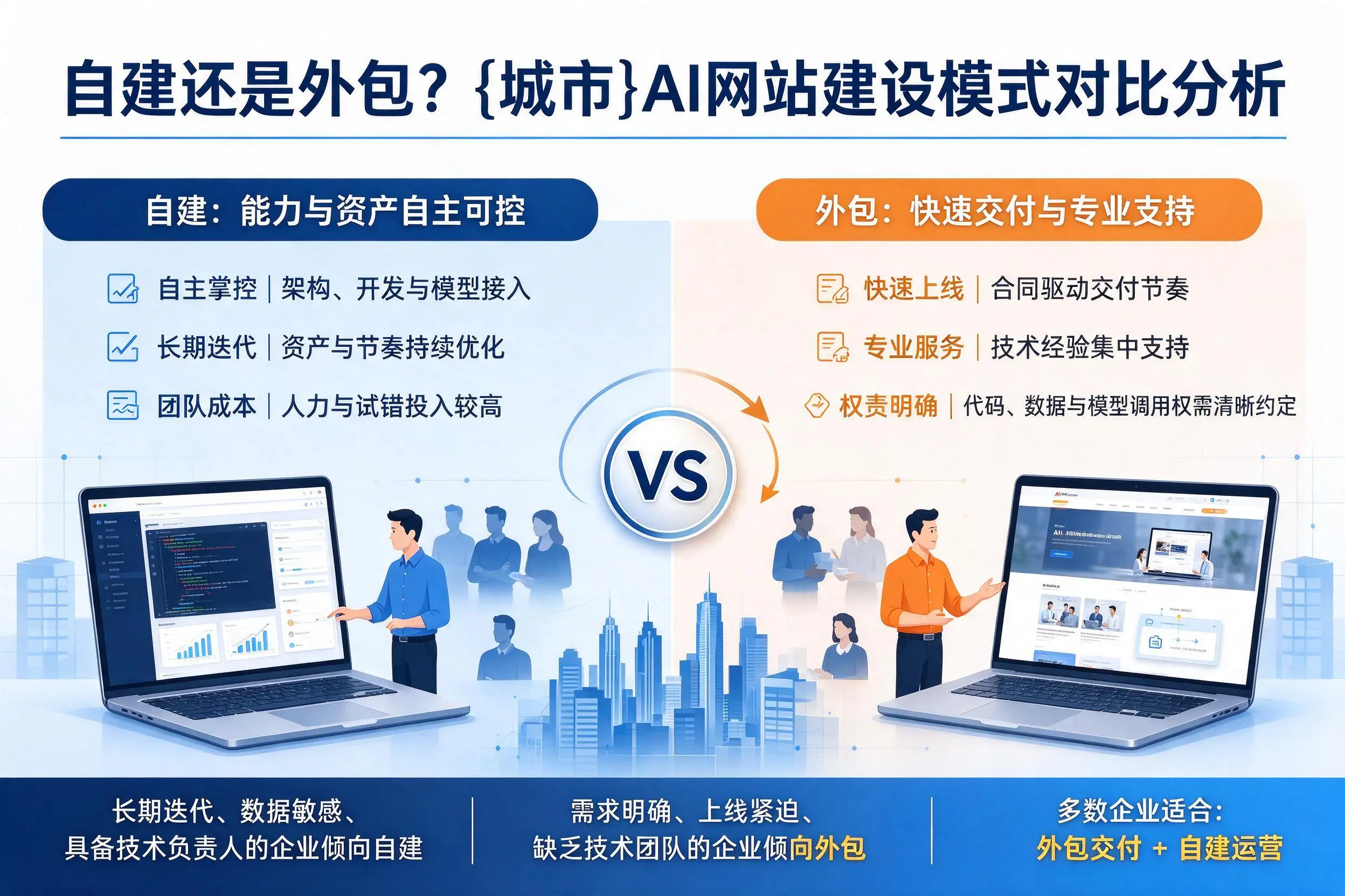 自建还是外包？衡阳AI网站建设模式对比分析