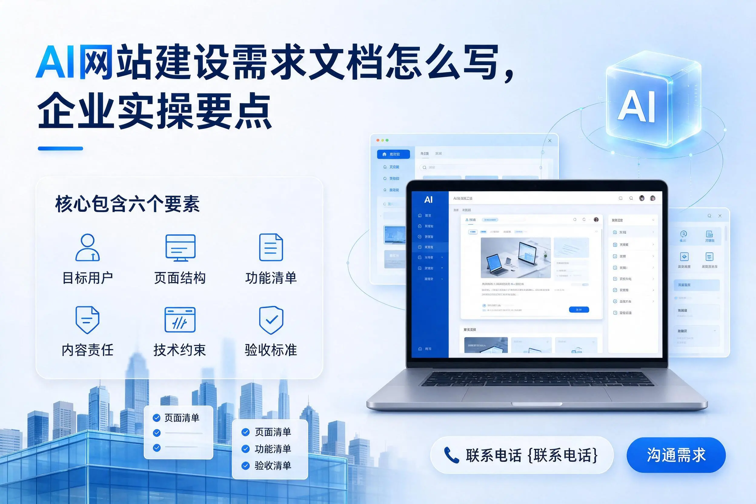 AI网站建设需求文档怎么写,衡阳企业实操要点